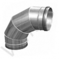 Круглый отвод 90 градусов для воздуховодов из оцинкованной стали