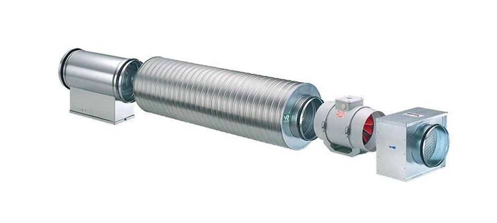 система вентиляции с шумоглушителем
