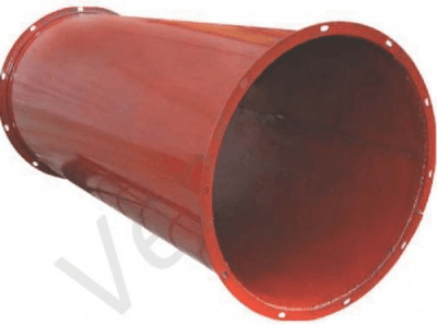 Воздуховоды круглого сечения из черной стали прямой участок, длина от 500 до 1250 мм, толщина 1,5 мм