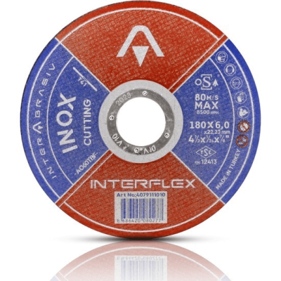 Круг зачистной по нержавеющей стали (Inox) INTERFLEX 180*6,0*22 ,23