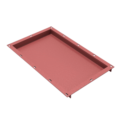 Заглушка прямоугольного сечения из черной стали, толщина 1 мм