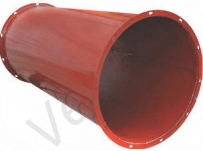 Воздуховоды круглого сечения из черной стали прямой участок, длина 1500 мм, толщина 1 мм