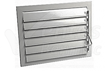 Решетка наружная с регулируемыми жалюзи (ВР-ABL) 400x400