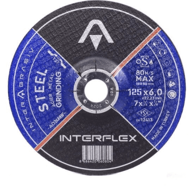 Круг зачистной по металлу INTERFLEX 125*6,0*22 ,23