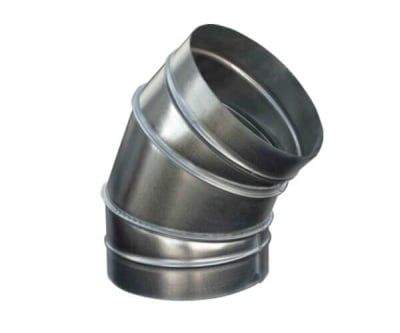 Круглый отвод 45 градусов из нержавеющей стали AiSi 430 0,7 мм