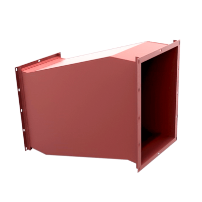 Утка прямоугольного сечения из черной стали, толщина 2 мм