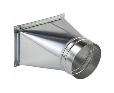 Переход с прямоугольного сечения на круглое из нержавеющей стали AiSi 304 0,7 мм 